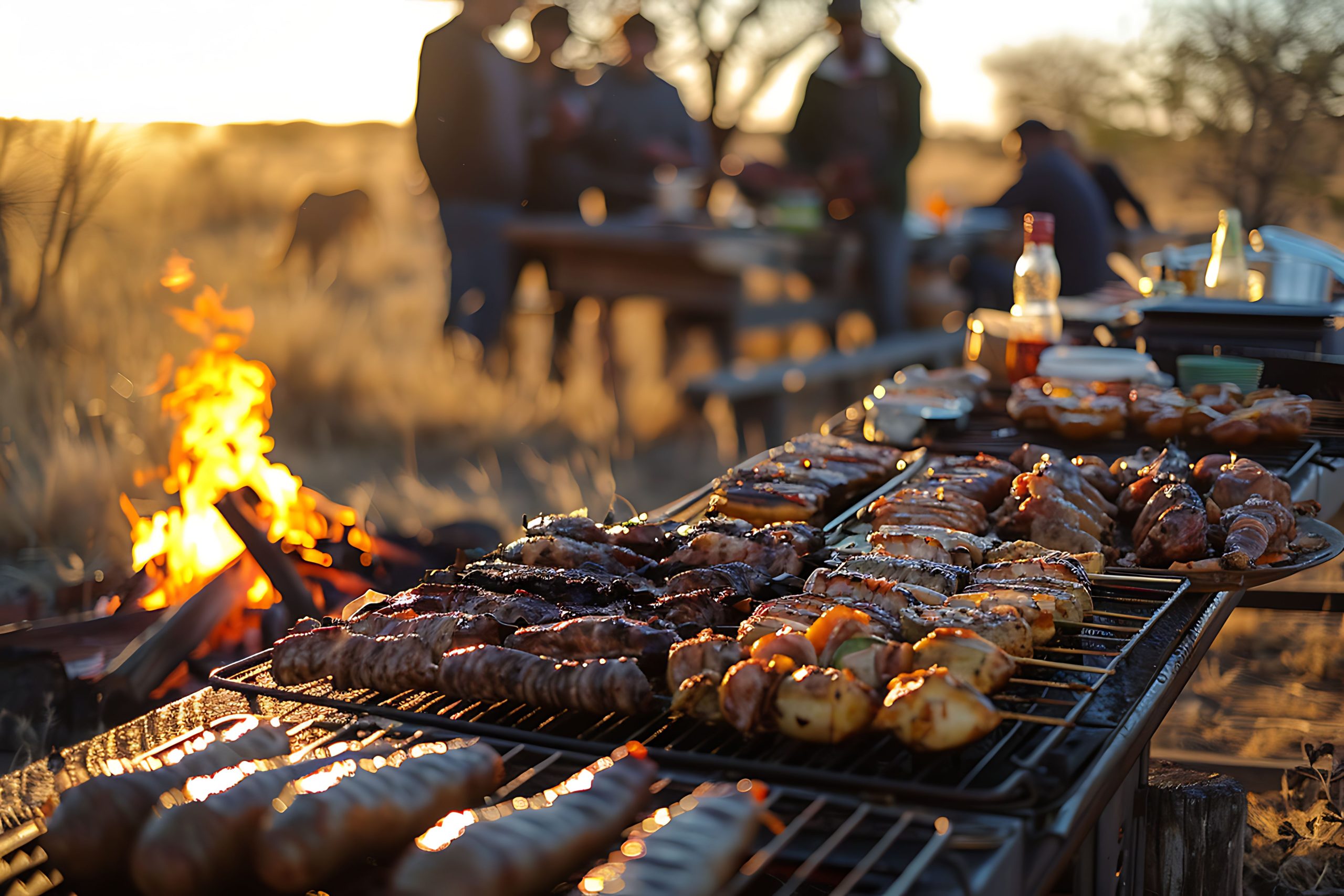 Friends enjoying a braai gathering
